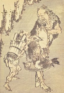 葛飾北斎《北斎漫画 十篇 鬼の買い物》1819年（文政2）